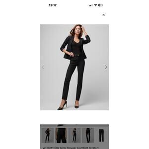 White House Black Market Elle Slim Black Pant Size 12
